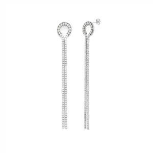 Pendenti lunghi in argento con zirconi