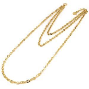 Collana Multifilo in Bronzo Dorato