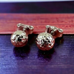 Orecchini oro bianco 18kt a boule