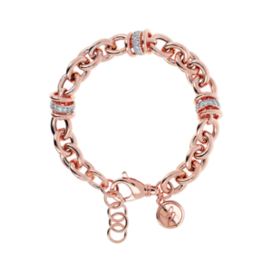 Bronzallure Bracciale Victoria a maglie alternate
