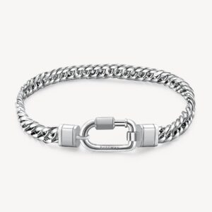 Naxos Bracciale acciaio con moschettone 220 mm