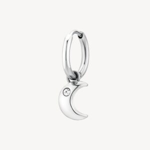 Mono orecchino Chakra luna silver