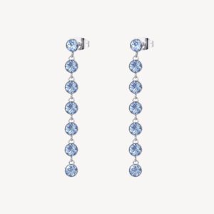 Orecchini donna acciaio Symphonia light sapphire