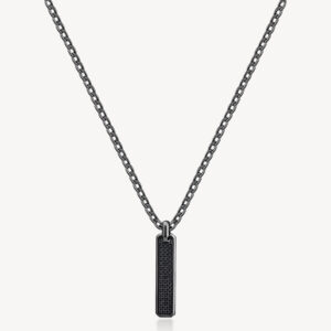 Brosway uomo collana acciaio brunito