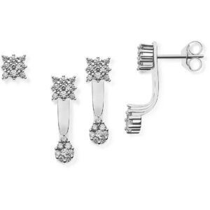 Comete orecchini in oro bianco e diamanti