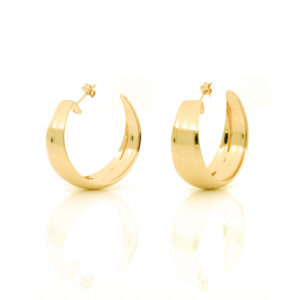 Unoaerre orecchini semi cerchio bronzo dorato