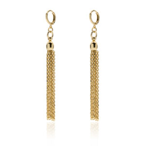 Unoaerre orecchini nappa seta in bronzo dorato
