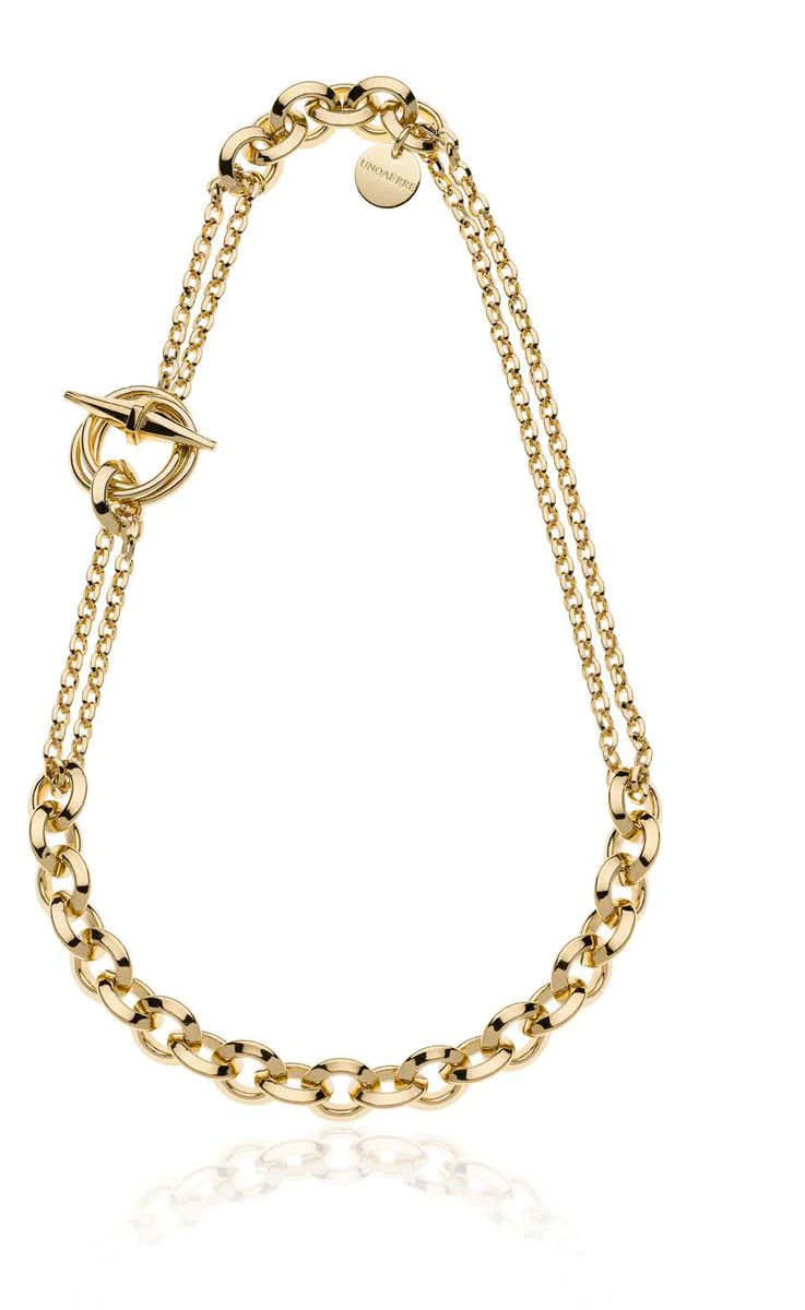 Gioielleria Momenti d'Oro - collana unoaerre 2222 donna bronzo dorato anelli