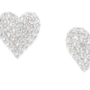 Orecchini cuori in argento 925 con zirconi