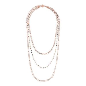 Bronzallure collana multifilo con tormalina