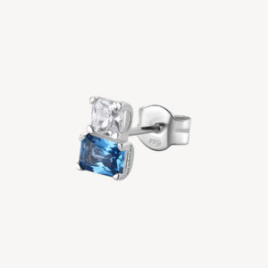 Orecchino fancy con zirconi white e FREEDOM BLUE