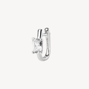 Orecchino fancy in argento con zircone bianco
