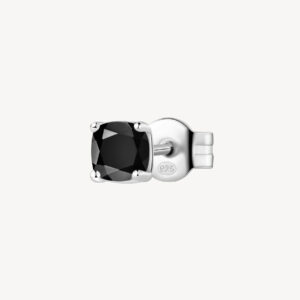 Orecchino fancy in argento con zircone nero