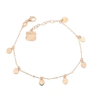 Bracciale in argento rosè con cuori