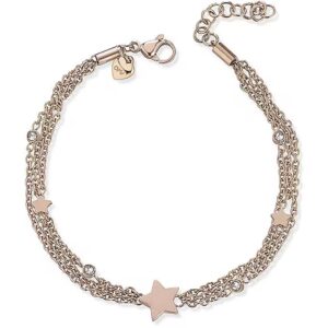 Ops bracciale acciaio rosè stelle