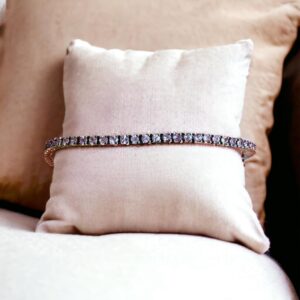 Tennis con zaffiri rosa in oro rosa