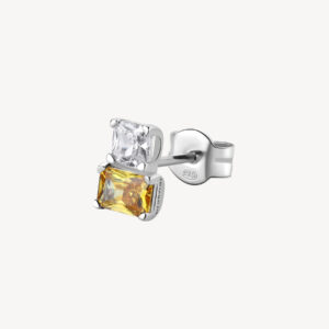Fancy Orecchino argento con zirconi energy yellow
