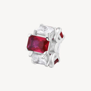 Fancy Charm Passion Ruby in argento con zirconi