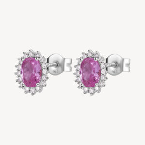 Fancy Orecchini kate in argento con zirconi vibrant Pink