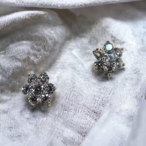 Orecchini Stella in argento con zirconi bianchi