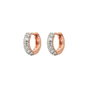 Orecchini a Cerchio con Pavé in Cubic Zirconia bianchi