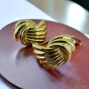 Maxi orecchini vintage Style in argento dorato