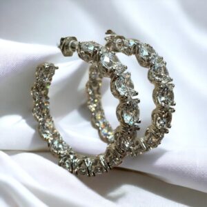 Orecchini Sharon in argento e zirconi bianchi