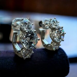 Orecchini trilogy degradè in argento e zirconi