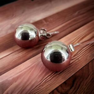 Orecchini boule in oro bianco 18kt