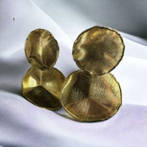 Orecchini pendenti in argento dorato