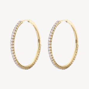 Cerchi Big in acciaio dorato e zirconi