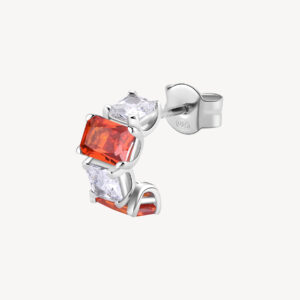 Orecchino con zirconi orange e white