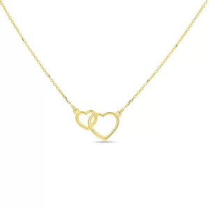 Collana Oro 9 kt cuori intrecciati
