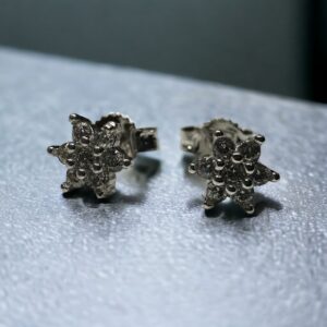 Orecchini Marica in oro bianco e zirconi