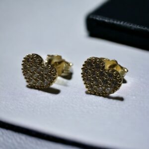 Orecchini Gaia a cuore in oro 18kt