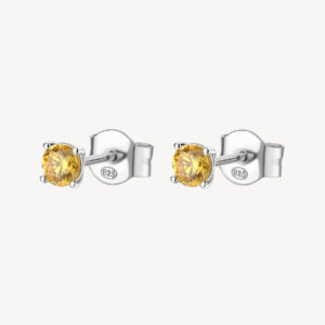 Orecchini argento con zirconi yellow