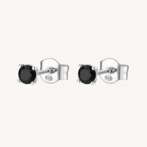 Orecchini argento con zirconi black