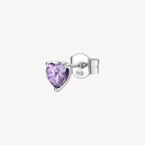 Orecchino argento con zircone amethyst