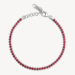 Bracciale tennis con zirconi ruby