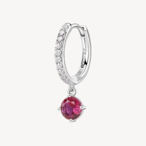 Orecchini pendenti con zirconi ruby