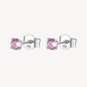 Orecchini argento con zirconi light ruby