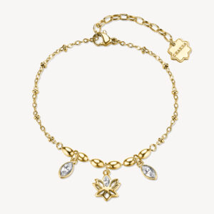 Bracciale Chakra fiore di loro gold