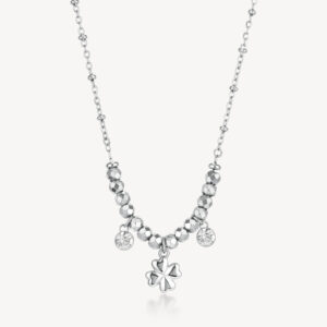 Collana Chakra Quadrifoglio silver