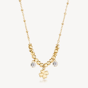 Collana Chakra Quadrifoglio Gold