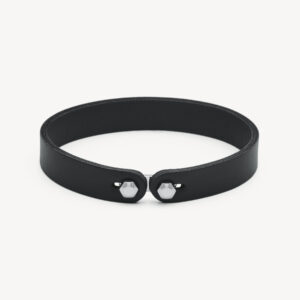 Bracciale uomo pelle e acciaio