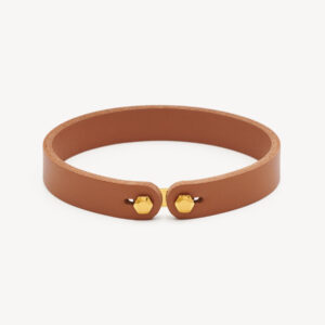 Bracciale uomo cuoio gold