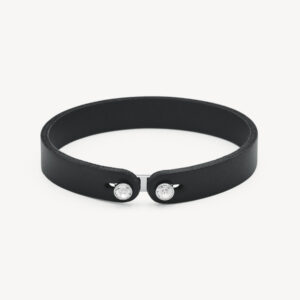 Bracciale uomo cuoio nero