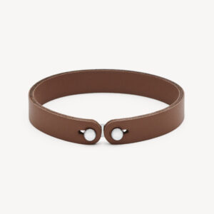 Bracciale uomo in cuoio e madreperla