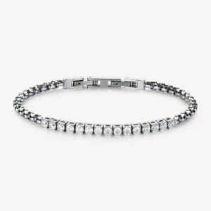 Bracciale tennis uomo silver