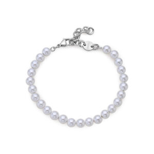 Bracciale acciaio e perle
